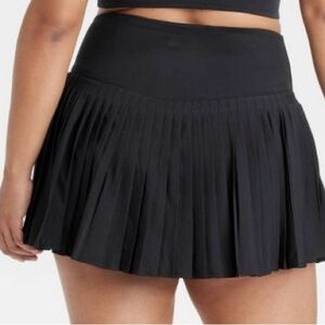 Versatile Black Pleated Skort